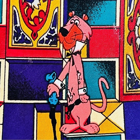 Vtg Hanna-Barbera Novelty Print Tie Snagglepuss Scooby Doo Augie Doggie Daddy - Picture 9 of 11